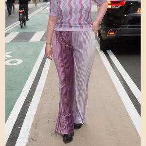 Lavender Pilot Pants, wide legged, velvet